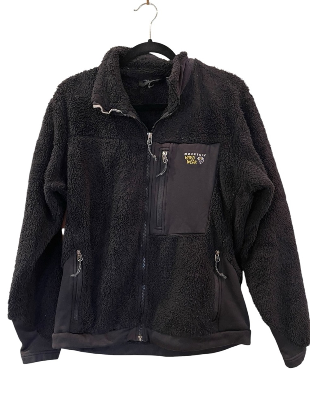 Mountain Hardwear Monkey Fleece Jacket Women Black Full Zip Outdoor Camp Large